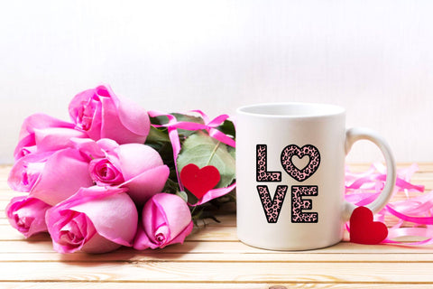 Valentines Day SVG, Leopard Love SVG Print - 3 Layers. SVG Elinorka 