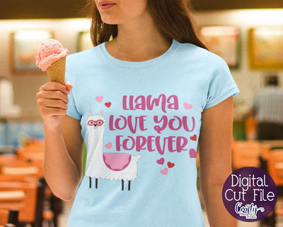 Valentine's Day SVG - Llama Svg - Kid's Valentine Svg - Love SVG Crafty Mama Studios 