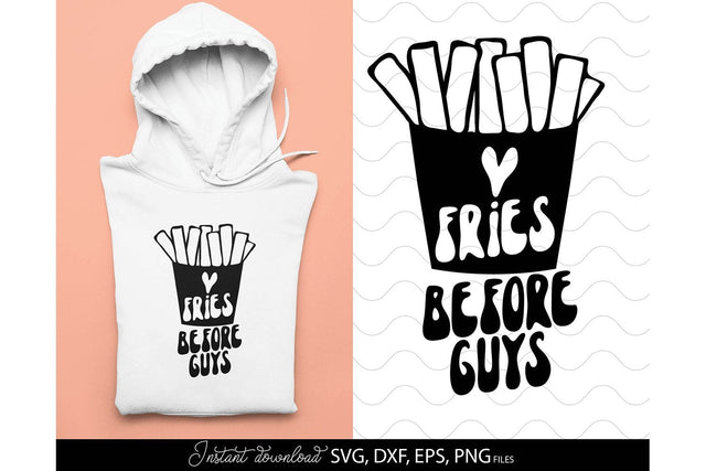 Valentines Day SVG, Love Fries Before Guys SVG, Anti Valentines Day SVG, Happy Valentines Day SVG SVG March Design Studio 