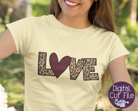 Valentine's Day SVG - Love Svg - Leopard Print Valentine Svg SVG Crafty Mama Studios 