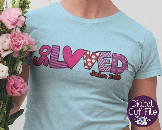 Valentine's Day SVG - Love Svg - So Loved John 3 16 - Bible Svg SVG Crafty Mama Studios 