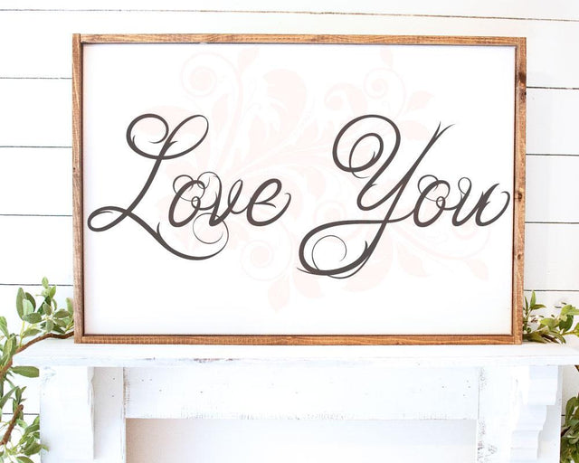 Valentines Day SVG, Love you cut file, Cricut designs, Wedding sign decor, Above Bed sign svg, Just Married svg, DXF PNG, Digital Download SVG Farmstone Studio Designs 