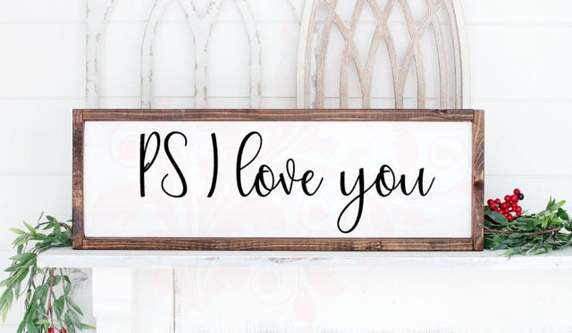Valentines Day SVG, PS I love you, Wedding SVG PNG, Digital Cut File, Bridal Gift, Bedroom Sign Digital, Vinyl Vector, Clip Art, DXF SVG Farmstone Studio Designs 