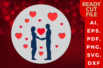 Valentine’s day SVG Sign, Laser cut files SVG MD JOYNAL ABDIN 