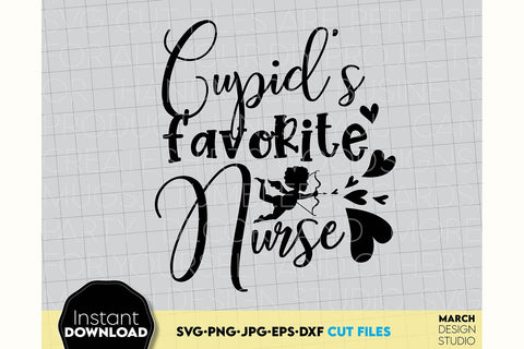 Valentines Day SVG Stealing Hearts SVG, Cupid Favorite Nurse SVG, Cupid Attack SVG SVG March Design Studio 