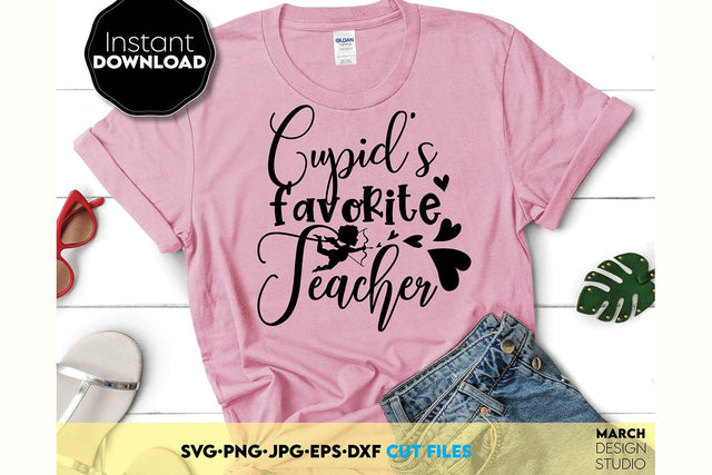 Valentines Day SVG Stealing Hearts SVG, Cupid Favorite Teacher SVG, Cupid Attack SVG SVG March Design Studio 
