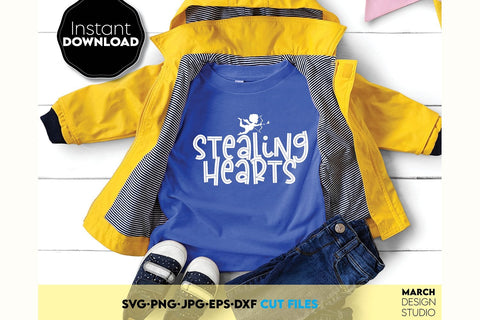 Valentines Day SVG Stealing Hearts SVG, Cupid Heart SVG, Stupid Cupid SVG, Cupid Attack SVG SVG March Design Studio 