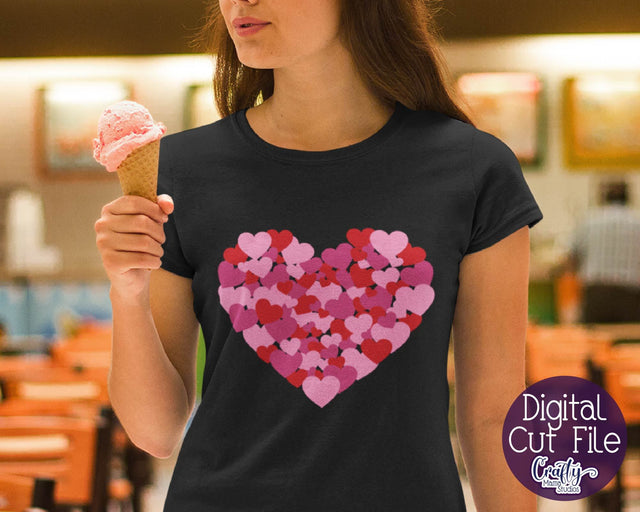 Valentine's Day SVG - Valentine Heart Svg - Heart Collage Svg SVG Crafty Mama Studios 