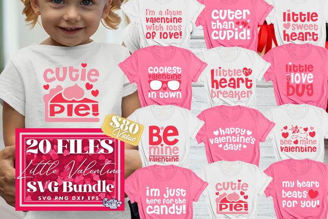 Valentines Day Svg | Valentine Svg | Kids Valentine Shirt Bundle SVG Crafty Mama Studios 