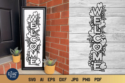 Valentines Day SVG, Welcome SVG Porch Sign. SVG Elinorka 