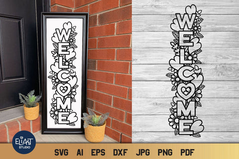 Valentines Day SVG, Welcome SVG Porch Sign. SVG Elinorka 