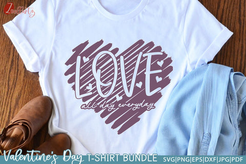 Valentine's Day T-shirt Bundle | Valentine SVG Cut Files SVG zoellartz 