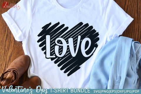 Valentine's Day T-shirt Bundle | Valentine SVG Cut Files SVG zoellartz 