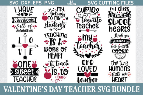 Valentine's Day Teacher SVG Bundle SVG md faruk hossain 