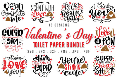 Valentine's Day Toilet Paper SVG Bundle SVG dapiyupi store 