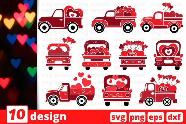 Valentines Day Truck SVG Bundle SVG SvgOcean 