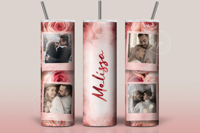 Valentine's day Tumbler, Add Your Name, Red Rose Design, Skinny Tumbler 20oz Design Wrap, Couples Design, Seamless Sublimation Design PNGCalculate profit Sublimation Syre Digital Creations 