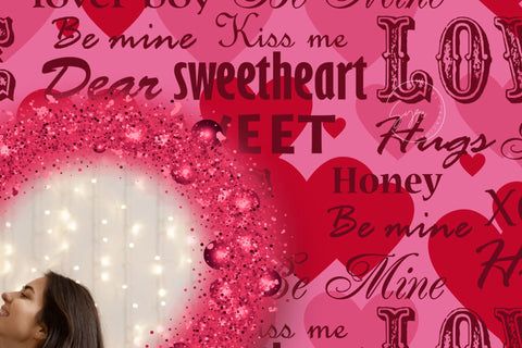 Valentine's day Tumbler, Couple Photo Frame Tumbler, Red Heart Design, Skinny Tumbler 20oz Design Wrap, Photo Tumbler, Seamless Sublimation Sublimation Syre Digital Creations 