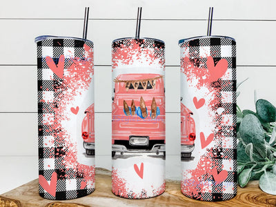 Valentine's Day Tumbler Design Country Love 20oz Skinny Straight Tumbler Wrap Sublimation iStyleDesign 