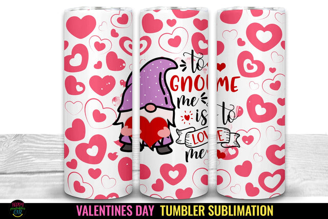 Valentines Day Tumbler Sublimation I 20 Oz Tumbler Wrap PNG Sublimation Happy Printables Club 