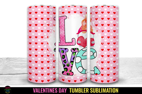 Valentines Day Tumbler Sublimation I 20 Oz Tumbler Wrap PNG Sublimation Happy Printables Club 
