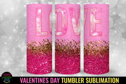 Valentines Day Tumbler Sublimation I 20 Oz Tumbler Wrap PNG Sublimation Happy Printables Club 