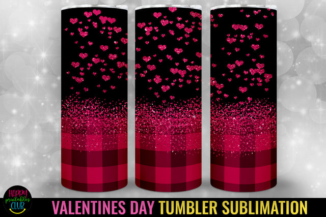 Valentines Day Tumbler Sublimation I 20 Oz Tumbler Wrap PNG Sublimation Happy Printables Club 