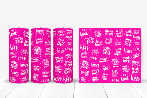Valentines Day Tumbler Sublimation I 20 Oz Tumbler Wrap PNG Sublimation Happy Printables Club 