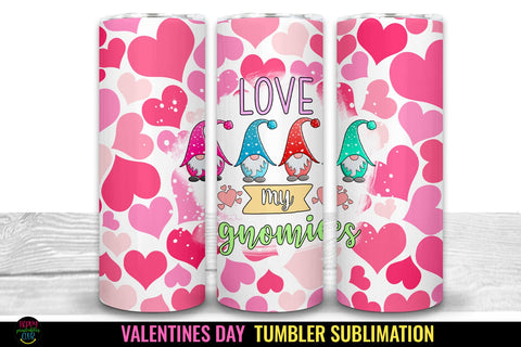 Valentines Day Tumbler Sublimation I 20 Oz Tumbler Wrap PNG Sublimation Happy Printables Club 