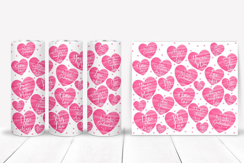 Valentines Day Tumbler Sublimation I 20 Oz Tumbler Wrap PNG Sublimation Happy Printables Club 