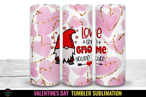 Valentines Day Tumbler Sublimation I 20 Oz Tumbler Wrap PNG Sublimation Happy Printables Club 