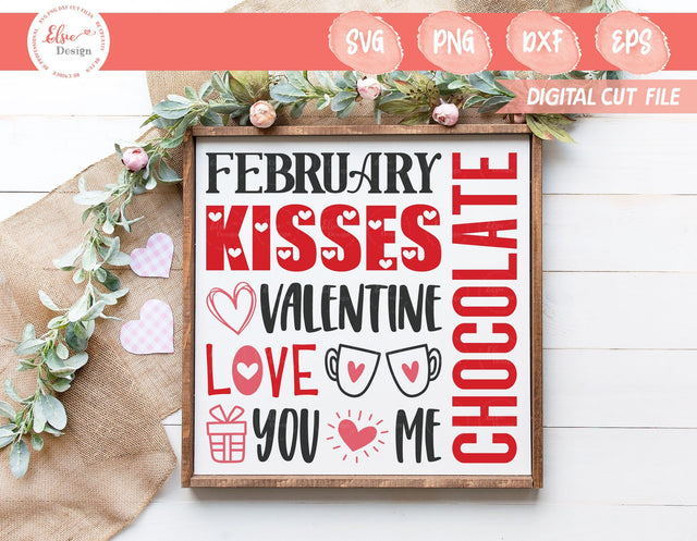Valentine's Day - Valentine Subway Art - SVG, PNG, DXF, EPS SVG Elsie Loves Design 