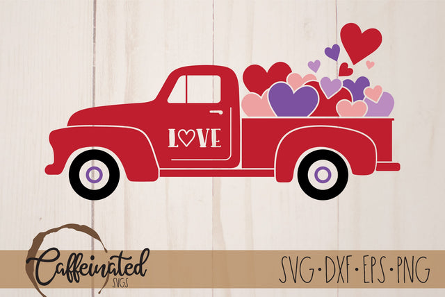 Valentine's Day Vintage Truck SVG SVG Caffeinated SVGs 