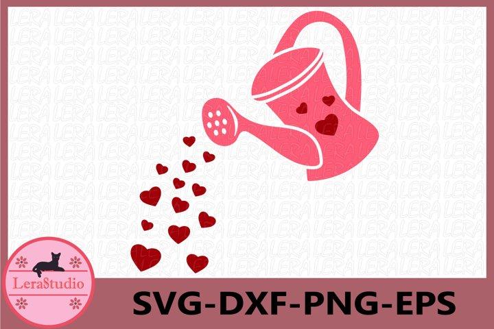 Valentines Day Watering can Svg SVG Lerastudio 