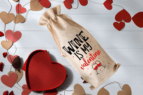 Valentine's Day Wine Bag SVG Bundle SVG Regulrcrative 