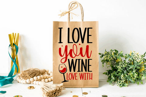 Valentine's Day Wine Bag SVG Bundle SVG Regulrcrative 