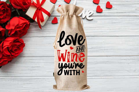 Valentine's Day Wine Bag SVG Bundle SVG Regulrcrative 