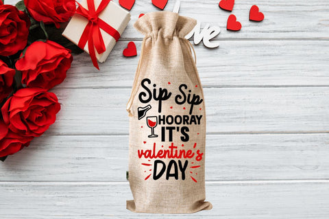 Valentine's Day Wine Bag SVG Bundle SVG Regulrcrative 