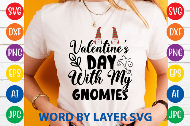 Valentine's Day With My Gnomies, Gnome SVG Cut File SVG Rafiqul20606 