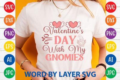 Valentine's Day With My Gnomies, Gnome SVG Cut File SVG Rafiqul20606 