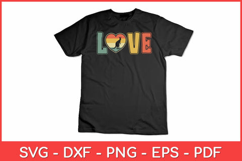 Valentines Distressed Vintage Kangaroo Lover Funny Animals Svg Design SVG artprintfile 