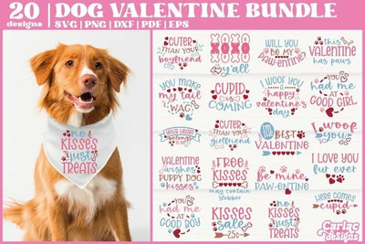Valentines Dog Bundle | Dog Bandana SVG Bundle SVG Carla C Designs 