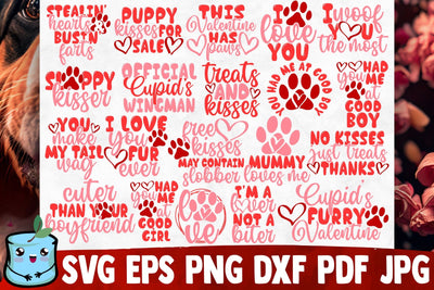 Valentines Dog SVG Bundle SVG MintyMarshmallows 