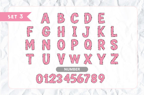 Valentine’s Doodle Alphabet and Hand Drawn Numbers & Clipart Font Regulrcrative 