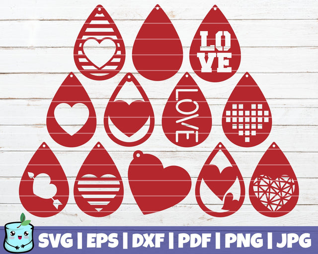 Valentines Earrings 1 SVG MintyMarshmallows 