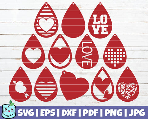 Valentines Earrings 1 SVG MintyMarshmallows 