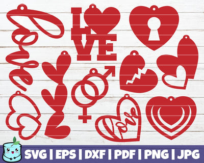 Valentines Earrings 2 SVG MintyMarshmallows 