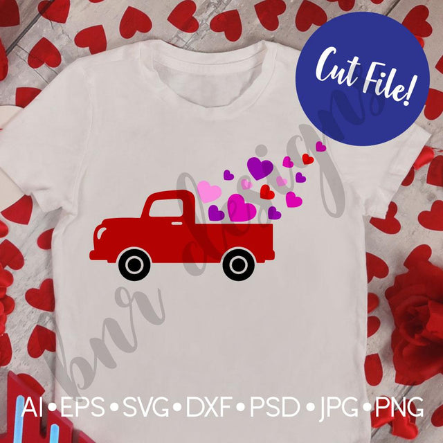 Valentine's Farm Truck SVG SVG BNRDesignShop 