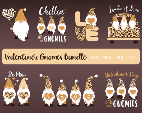 Valentine's Gepard Gnomes Bundle Svg, Valentine's Day Svg, Gnomes Svg SVG SvgMonkeys 