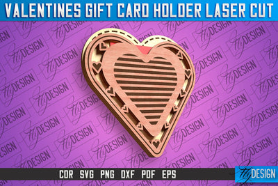 Valentines Gift Card Holder Laser Cut SVG | Gift Card Holder SVG | CNC Files SVG Fly Design 